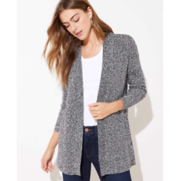 LOFT Sweaters - NEW Loft Marble textured cardigan in gray (Small)